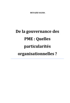 De la gouvernance des PME