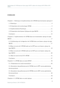 Implementation de l'OFDM dans une liaison optique IM/DD