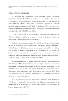 Implementation de l'OFDM dans une liaison optique IM/DD