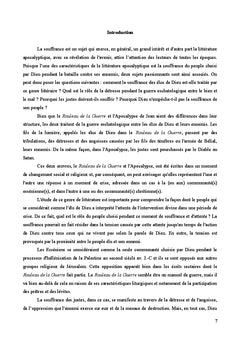 La souffrance des justes dans la littérature apocalyptique