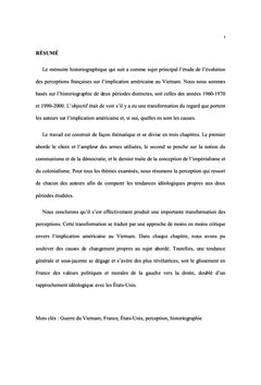 La guerre americaine au Vietnam dans l'historiographie française
