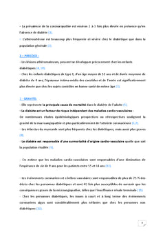Complications cardio-vasculaires du diabète de l'enfant