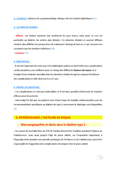 Complications cardio-vasculaires du diabète de l'enfant