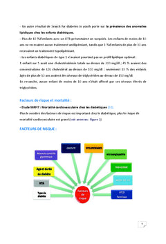 Complications cardio-vasculaires du diabète de l'enfant