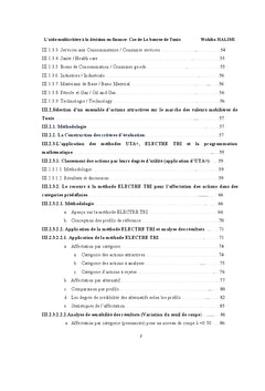 L'aide multicritere A la decision en finance-Cas de La bourse de Tunis
