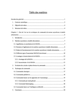 Commande prédictive d'un moteur asynchrone à double alimentation