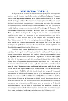 Description de la vegetation du sud-est de Madagascar