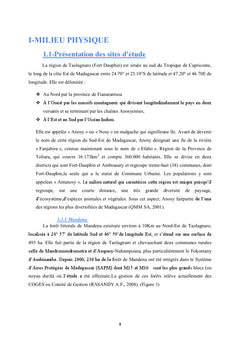 Description de la vegetation du sud-est de Madagascar