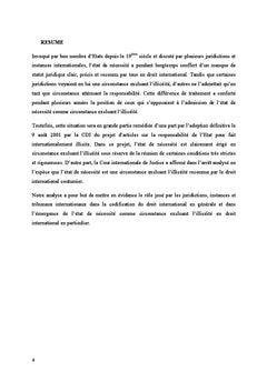Etat de necessite en droit international