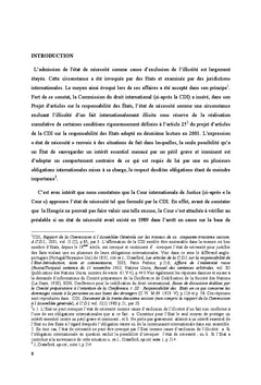 Etat de necessite en droit international
