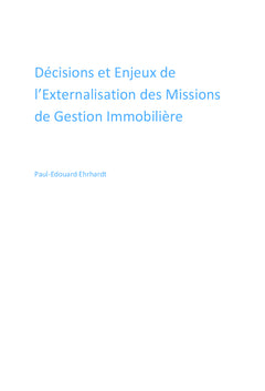 Externalisation des missions de gestion immobilière