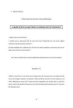 Le developpement de la destination oenotourisme en Val de Loire