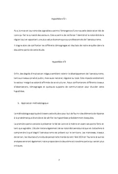 Le developpement de la destination oenotourisme en Val de Loire