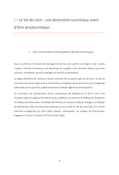 Le developpement de la destination oenotourisme en Val de Loire