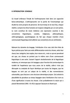 Etude lexico-semantique des anthroponymes ewe