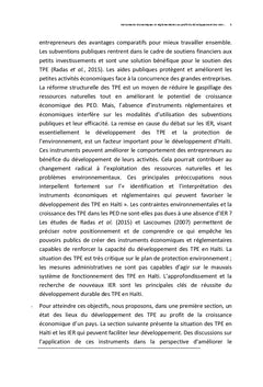Des IeR au profit du développement des TPe en Haïti