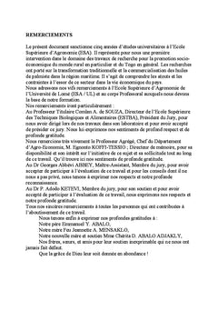 Transformation traditionnelle et commercialisation de l'huile de palme