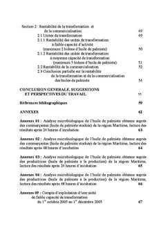 Transformation traditionnelle et commercialisation de l'huile de palme