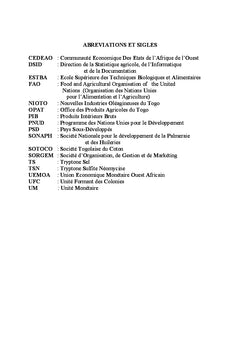 Transformation traditionnelle et commercialisation de l'huile de palme