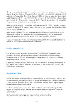 Apport de l'innovation dans la création d'entreprise