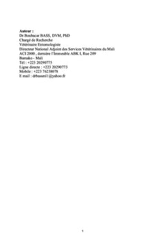 role epidemiologique et genotypage des populations de glossines