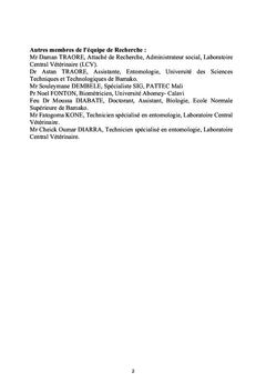 role epidemiologique et genotypage des populations de glossines