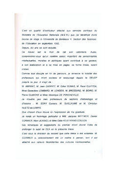 La question scolaire au Senegal: education traditionnelle et laïcite