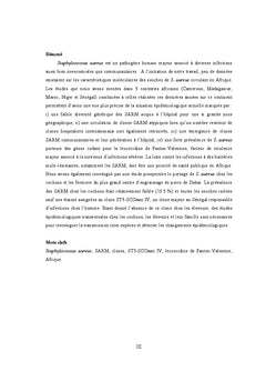 Epide?miologie moleculaire de Staphylococcus aureus en Afrique