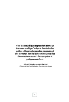 Budget de l'Etat et nouvelle gouvernance financière publique