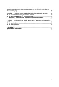 La titrisation comme mode de financement de projets:
