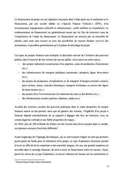 La titrisation comme mode de financement de projets:
