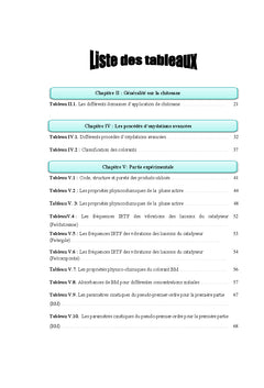 Preparation et caracterisation de trois catalyseurs