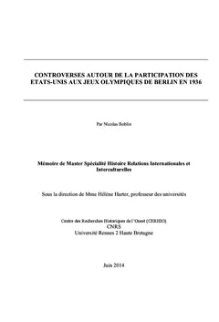 Controverses autour de la participation des E-U aux JO de 1936