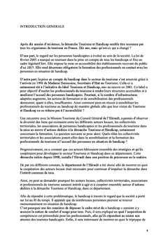 Tourisme et Handicap: Quelle dynamique de territoire?