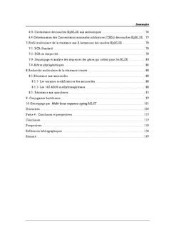 Etude bacteriologique et moleculaire de Klebsiella pneumoniae