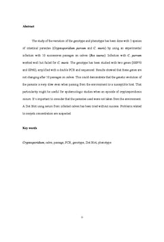 Genotype et phenotype de Cryptosporidium parvum et C. muris