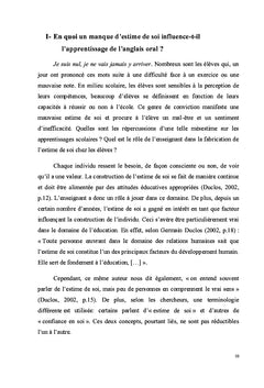 Portfolio europeen des Langues et estime de soi en classe d'anglais