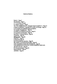 L'Hypersexualisation en Publicité