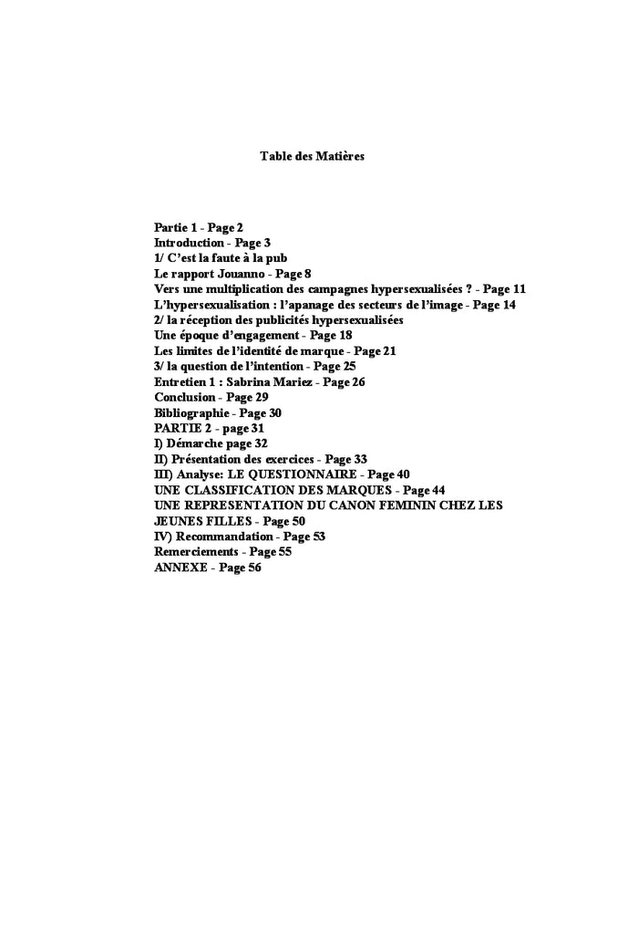 L'Hypersexualisation en Publicité