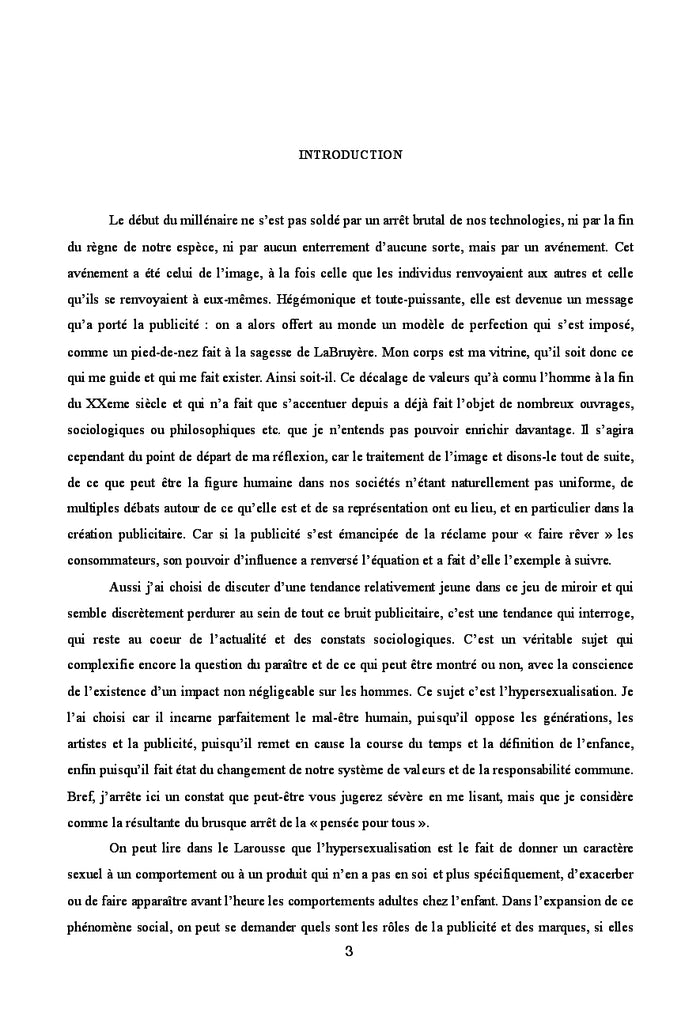 L'Hypersexualisation en Publicité