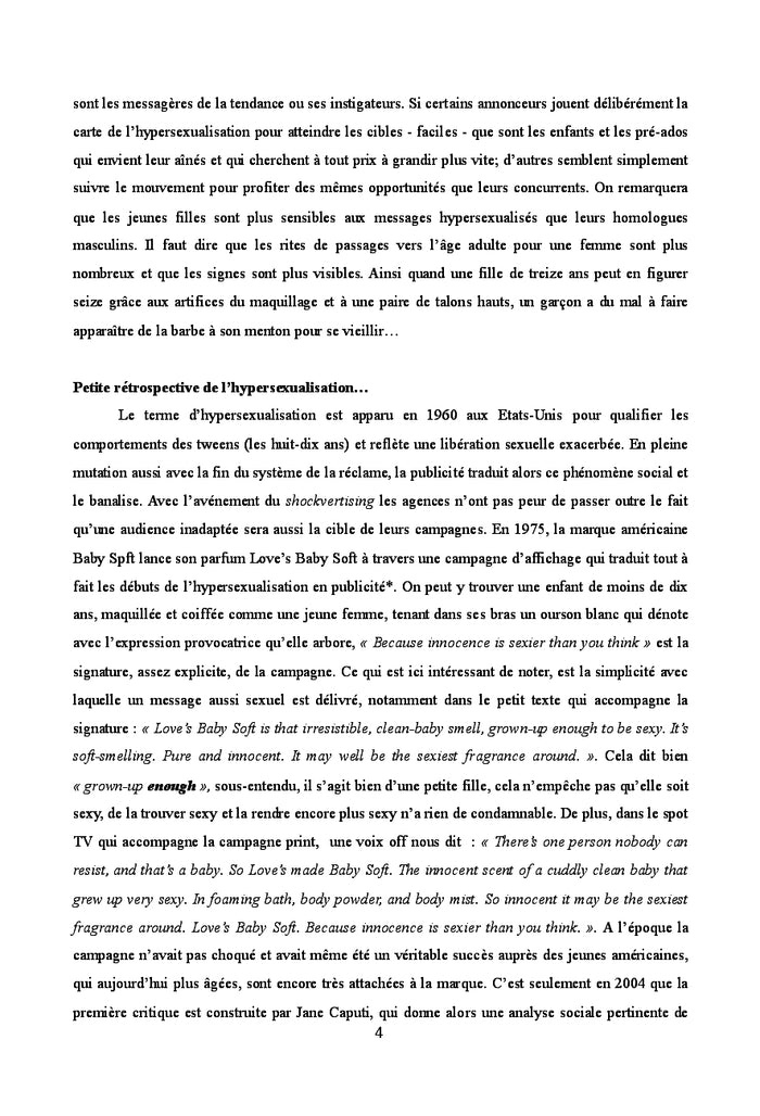 L'Hypersexualisation en Publicité