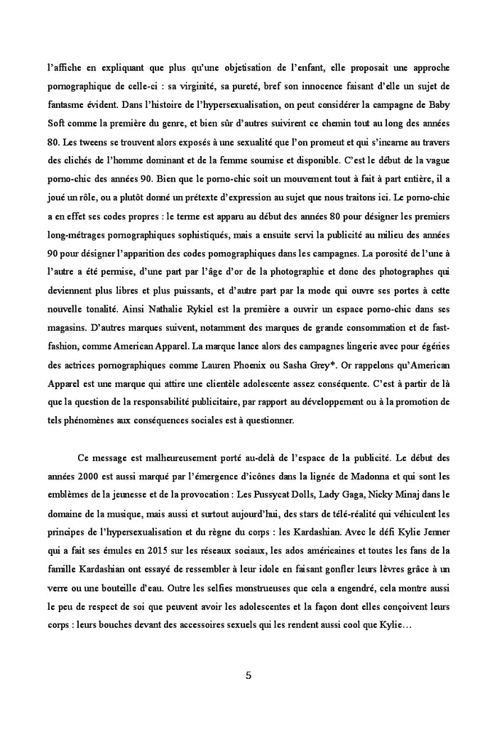 L'Hypersexualisation en Publicité