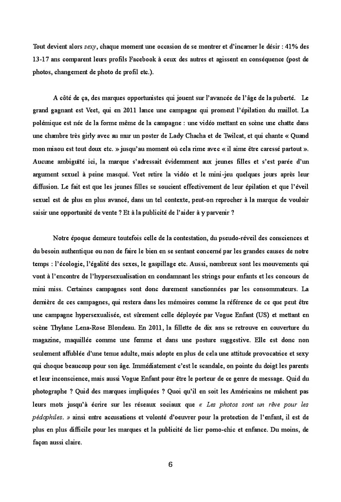 L'Hypersexualisation en Publicité