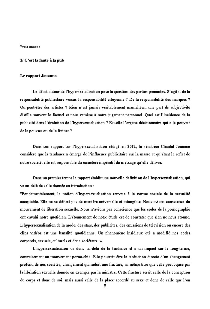 L'Hypersexualisation en Publicité