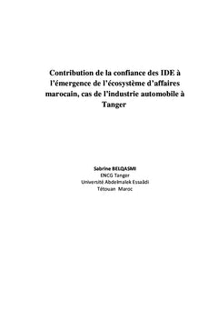 Rôle de la confiance dans l'attractivité territoriale aux IDE