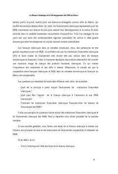 Finance islamique et développement des PME au Maroc