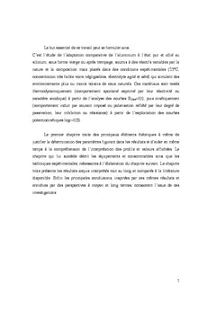 Comportement electrochimique de l'aluminium pur et silice
