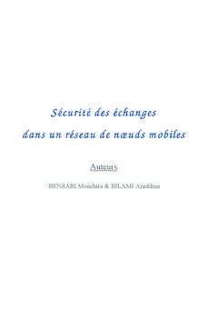 Securite des echanges dans un Reseau de Noeuds Mobiles