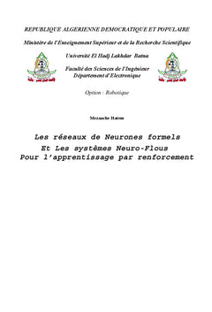 Les reseaux de Neurones formels et Les systemes Neuro-Flous pour A.p.R