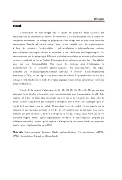 Synthèse et caractérisation des nanocomposites biodegradables